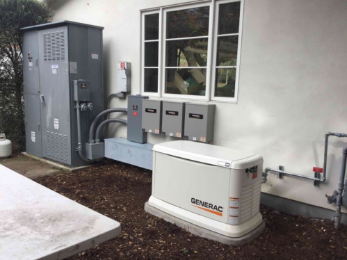 The generator that was installed at a residential clients house in Saratoga, CA