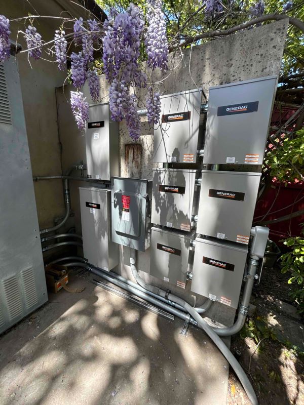 The generator that was installed at a residential clients house in Palo Alto, CA